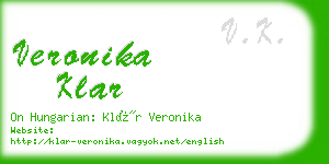 veronika klar business card